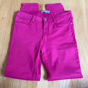 Zara Basic Magenta Pink Skinny Jeans
